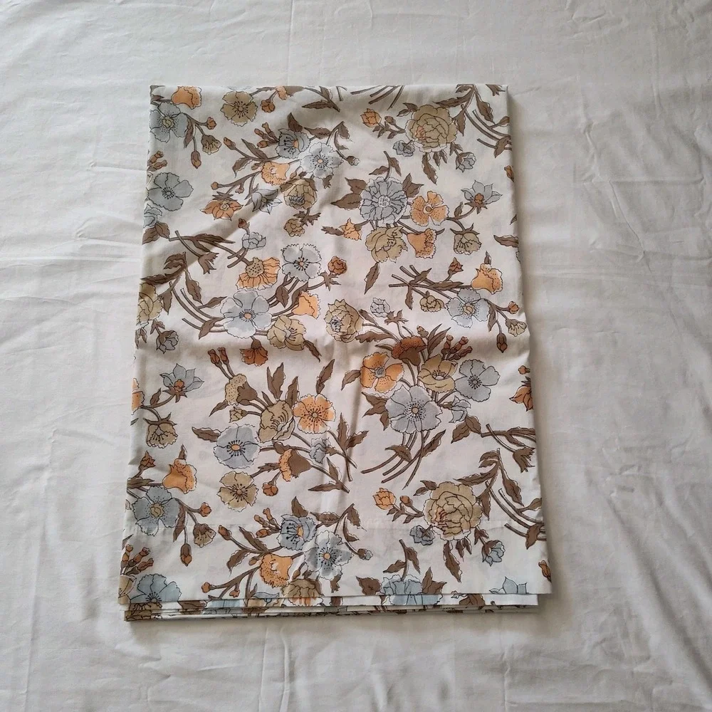Sears Roebuck Renfrew Hall Perma Prest Percale Twin Sheet Set & Pillowcase Retro